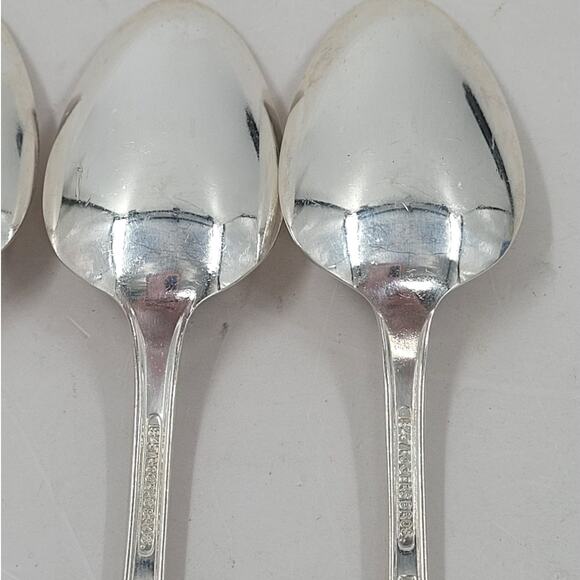 Rogers Brothers Silver Plate Eternally Yours‎ Coquette 4 Teaspoons - Picture 6 of 9